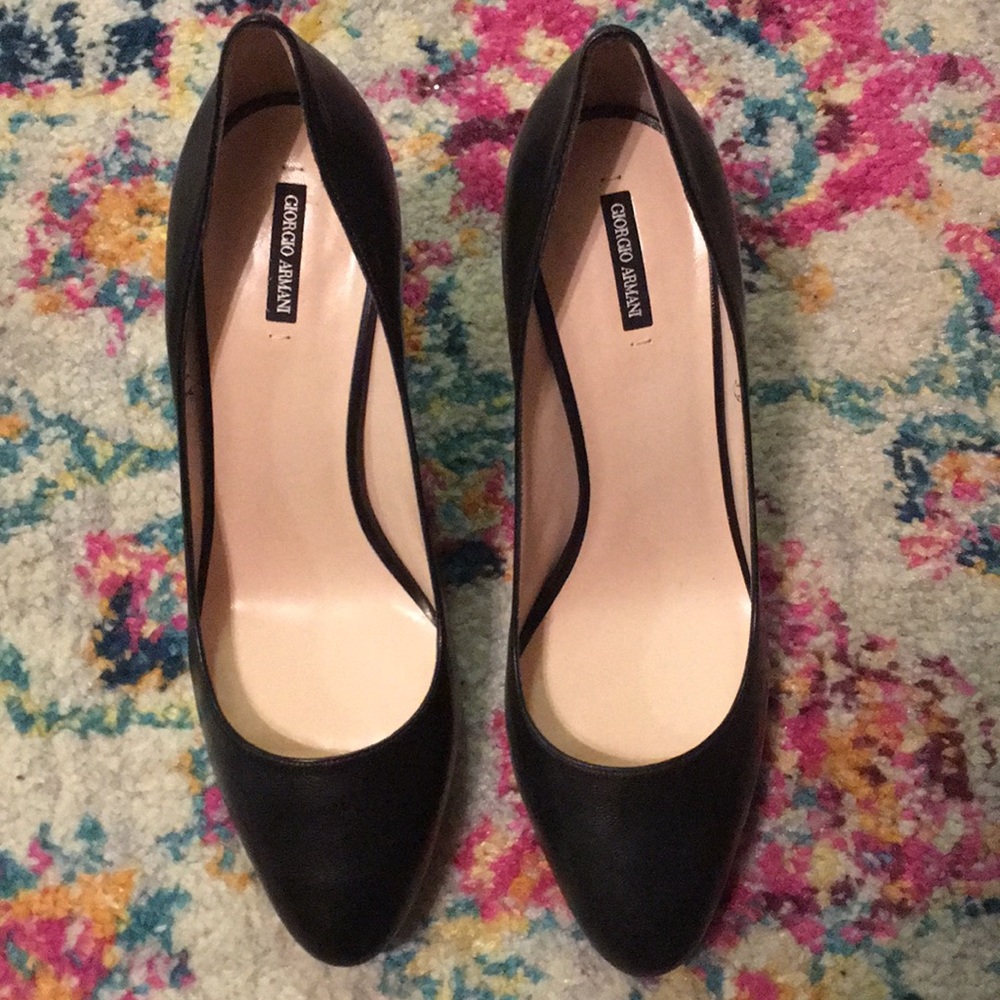 Armani wedges 39 black/brown